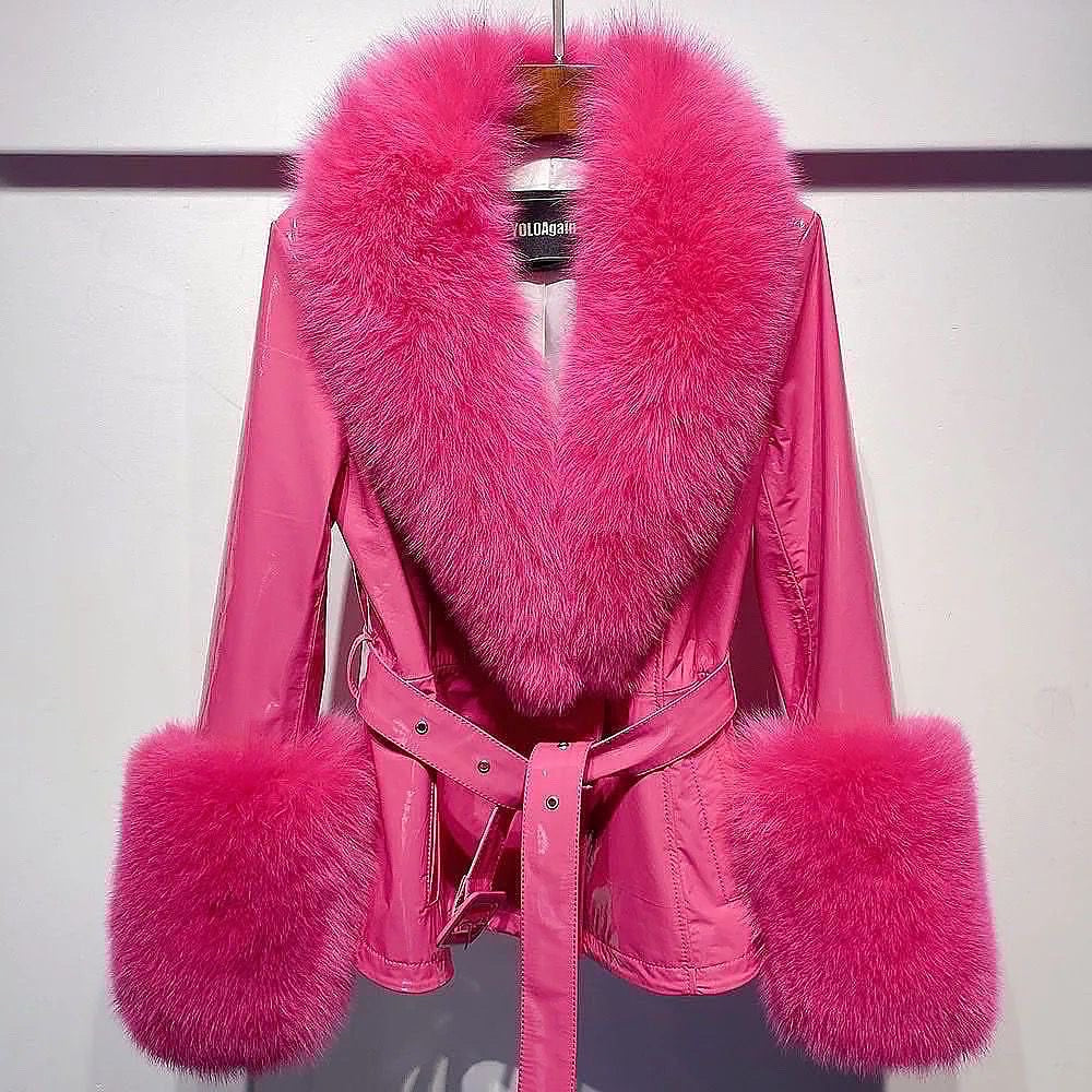 Giacca collo eco-pelliccia